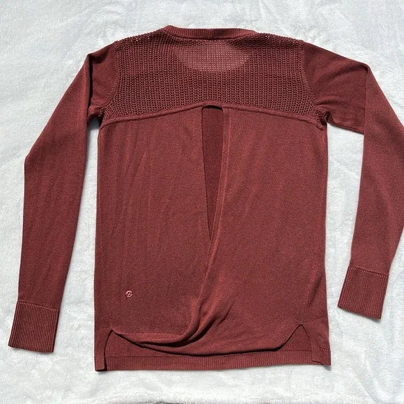 Lululemon Back to Balance Long Sleeve Sweater Rustic Clay Size XS Excellent - Picture 7 of 15